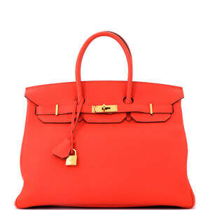 Hermes Birkin 35 Orange Togo with Gold Hardware
